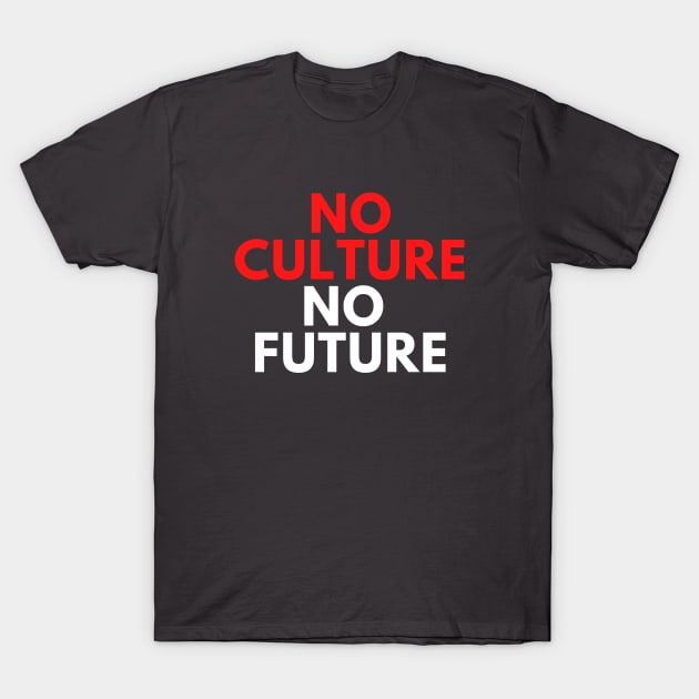 No Culture No Future Save The Art Design T-Shirt by Teatro